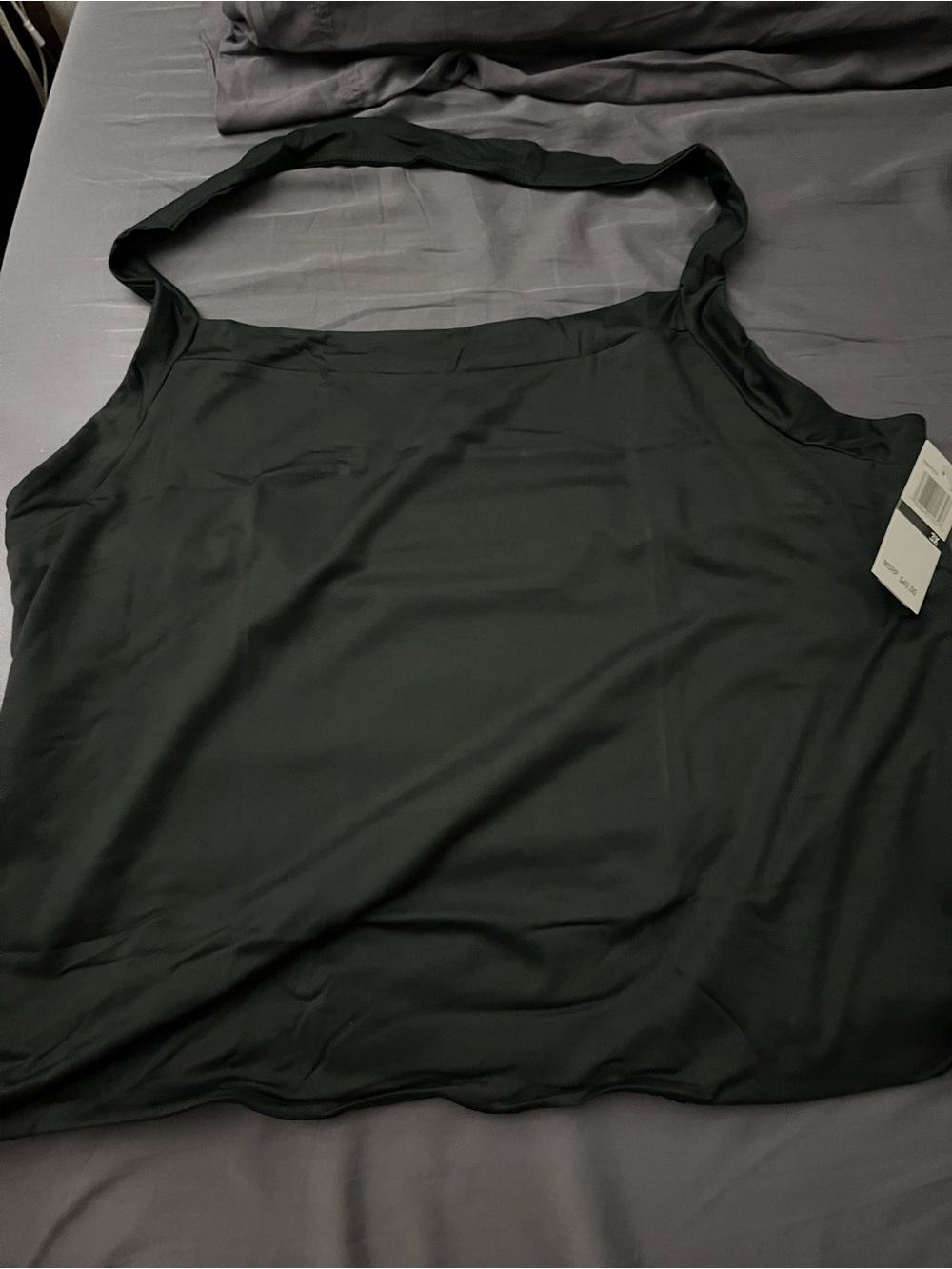 Women's Black Square-Neck Tank Top